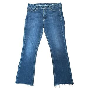 Lee Medium Wash Festival Rodeo Western Casual Frayed Hem Straight Leg Jeans‎ 14M